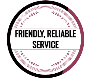 Friendly, Reliable Service Badge